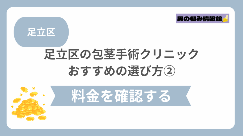 足立区のおすすめ包茎手術クリニックの選び方②